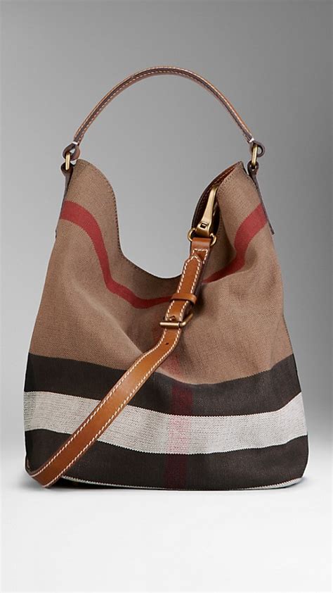 burberry brit check canvas hobo bag|burberry her men's clothing.